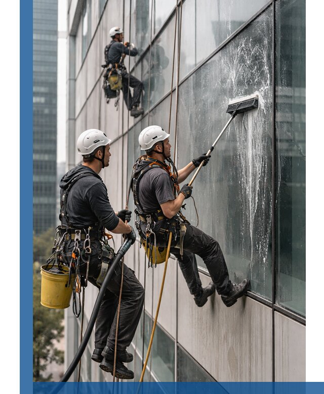 Профессиональная высотная мойка фасадов зданий в Великих Луке
