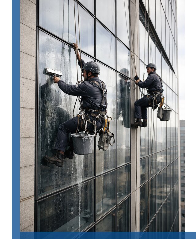 Профессиональная мойка стеклянных фасадов зданий в Великих Луке