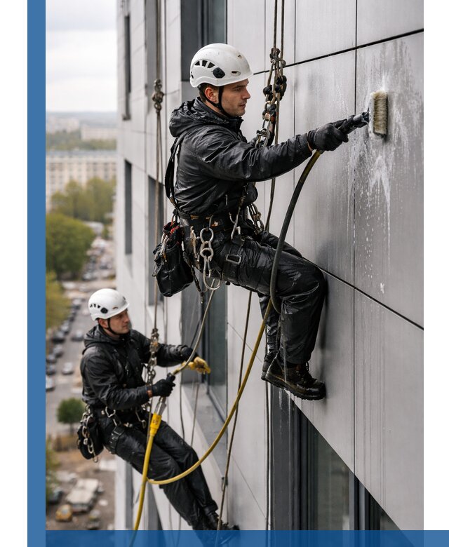 Профессиональная мойка фасада из композита в Великих Луке