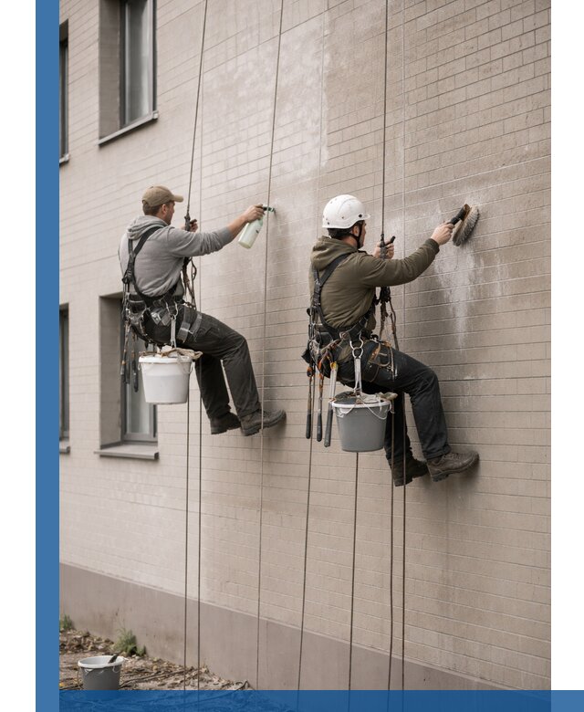 Удаление высолов с фасада зданий в Великих Луке без повреждений и следов