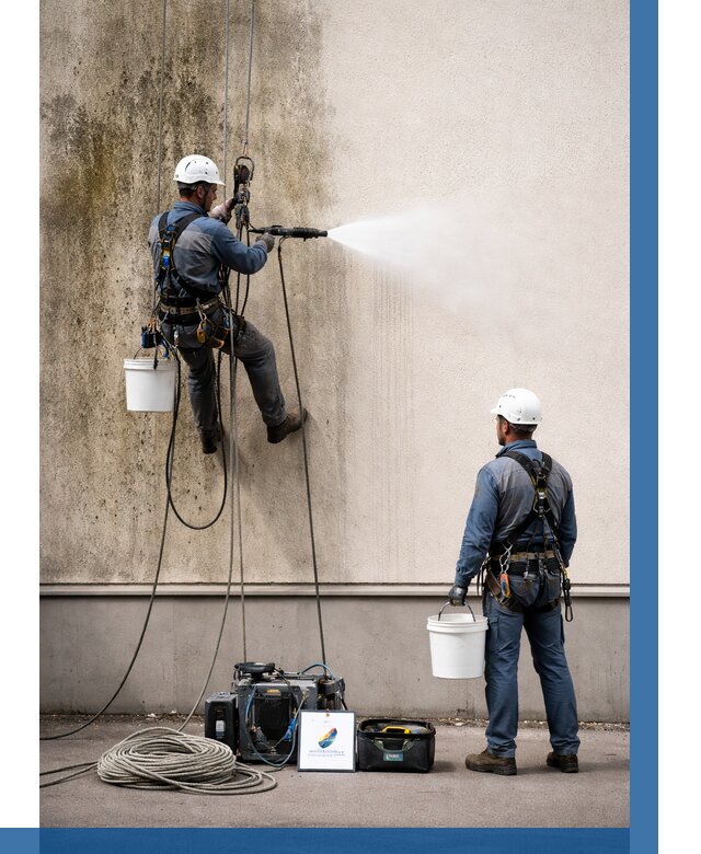 Очистка фасада от плесени в Великих Луке от 310 р. | ВЫСОТНИК-Вкл