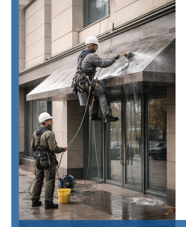 Профессиональная мойка козырьков и навесов в Великих Луке