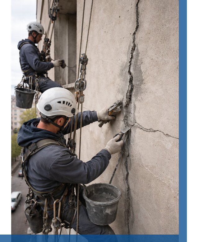 Заделка трещин на фасаде в Великих Луке от 930 р. | ВЫСОТНИК-Вкл