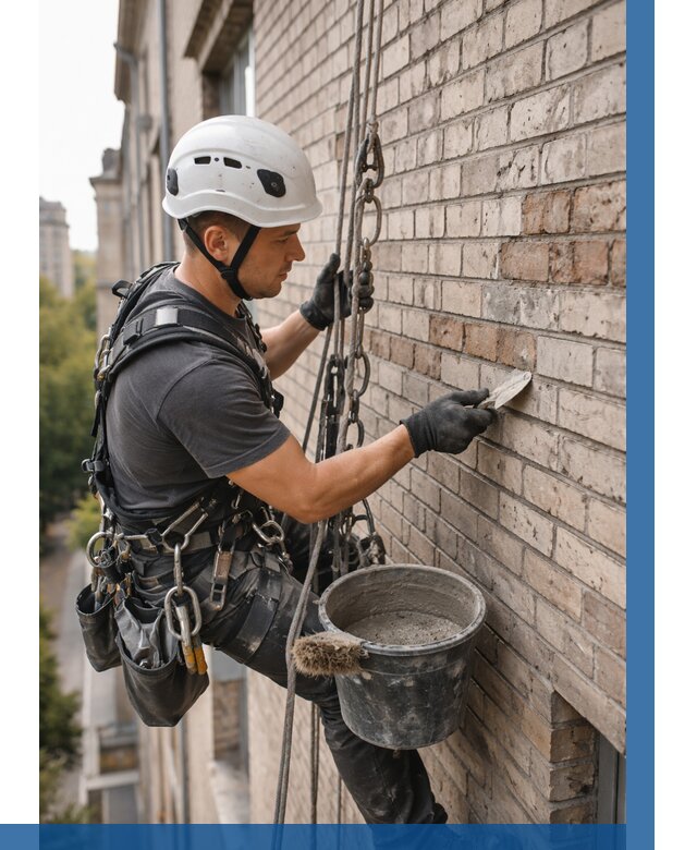 Ремонт кирпичной кладки фасада в Великих Луке от 1861 р. | ВЫСОТНИК-Вкл