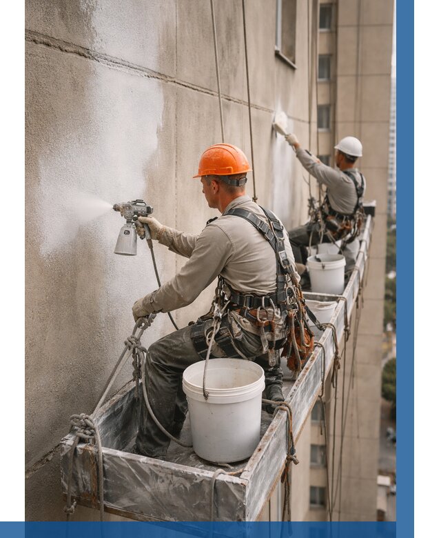 Грунтовка фасада на высоте в Великих Луке от 124 р. | ВЫСОТНИК-Вкл