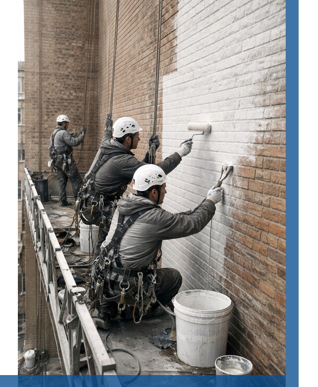 Покраска кирпичного фасада в Великих Луке от 362 р. | ВЫСОТНИК-Вкл