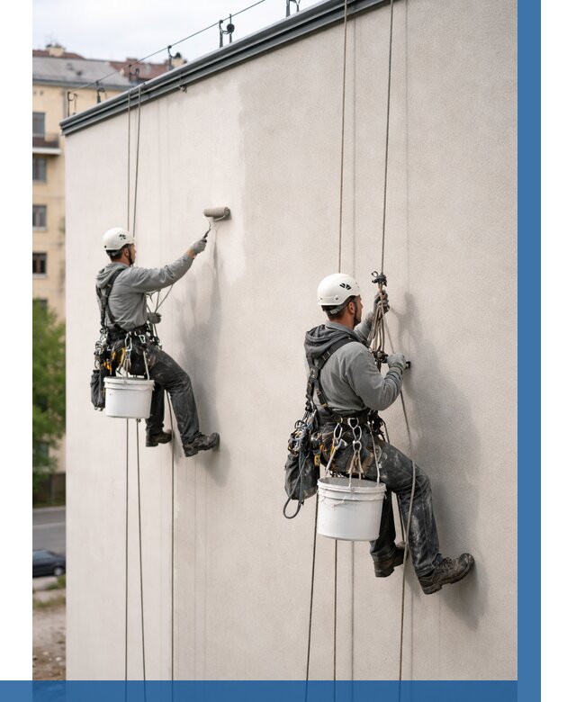 Покраска оштукатуренного фасада в Великих Луке от 331 р. | ВЫСОТНИК-Вкл