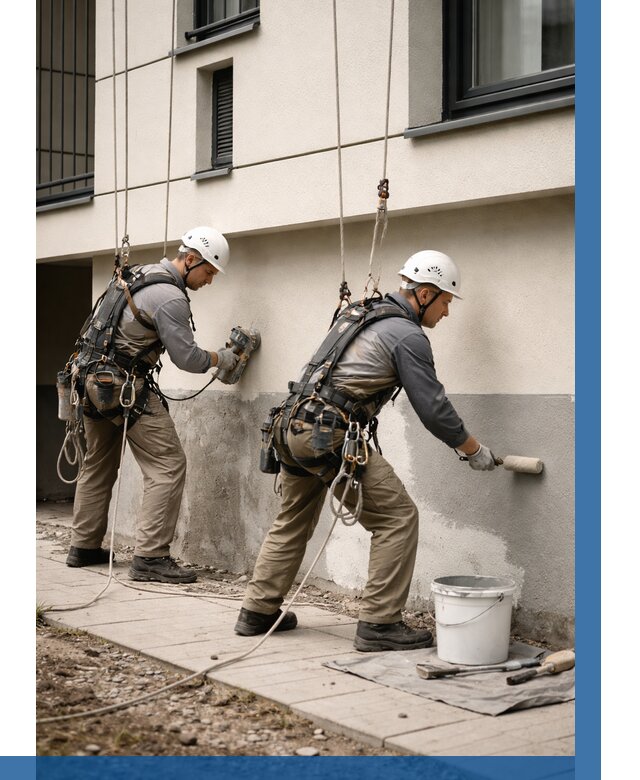 Окраска цоколя здания в Великих Луке от 465 р. под ключ | ВЫСОТНИК-Вкл