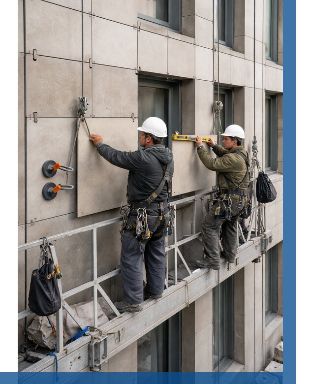 Монтаж керамогранита на фасад в Великих Луке от 2584 р. | ВЫСОТНИК-Вкл