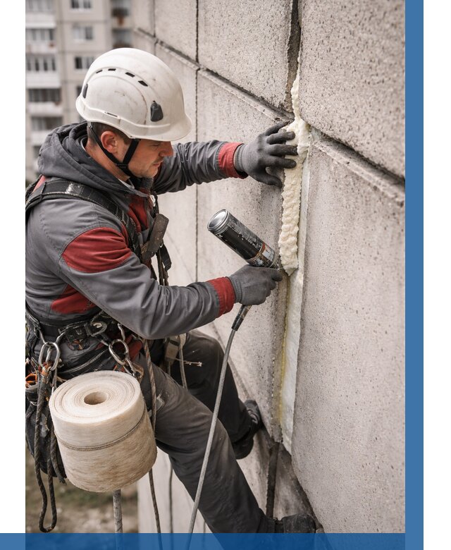 Утепление межпанельных швов в Великих Луке от 724 р. | ВЫСОТНИК-Вкл