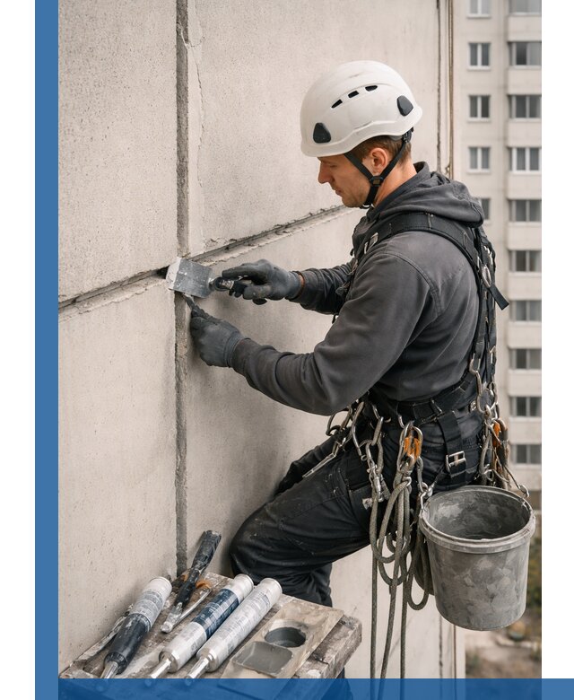Ремонт межпанельных швов в Великих Луке герметизация и восстановление