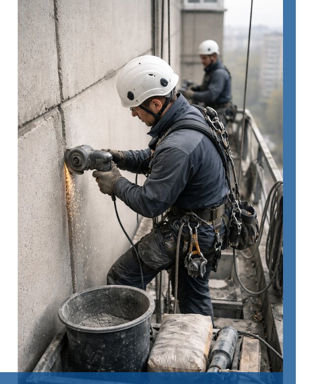 Штробление межпанельных швов в Великих Луке от 1240 р. | ВЫСОТНИК-Вкл