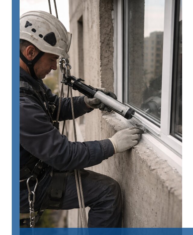 Герметизация оконных швов снаружи в Великих Луке профессионально