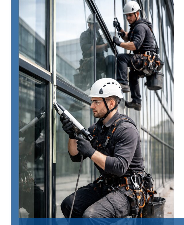 Герметизация витражных швов в Великих Луке для зданий и фасадов