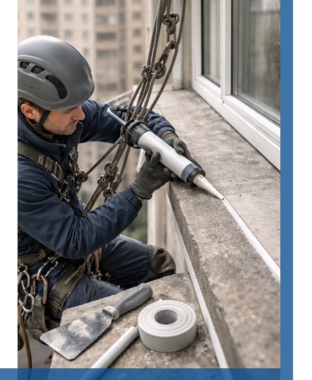 Герметизация балконного козырька в Великих Луке от 4652 р. | ВЫСОТНИК-Вкл