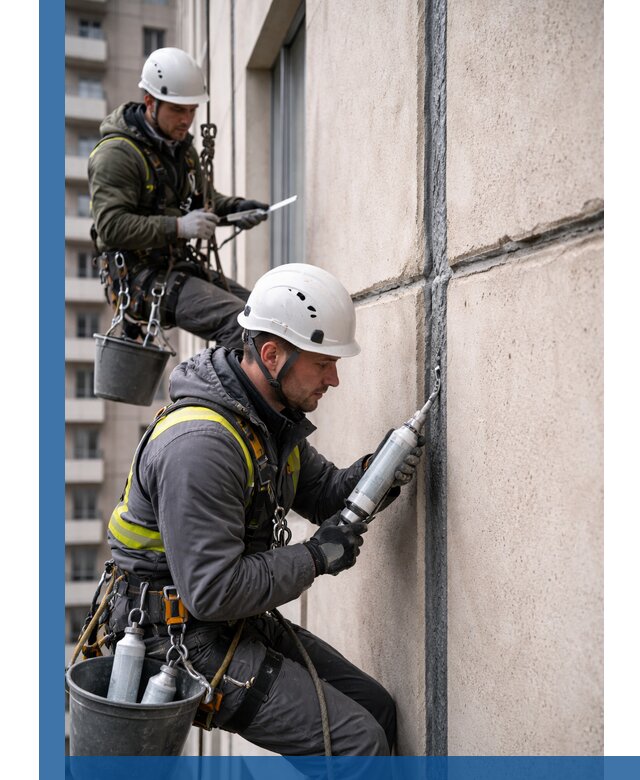 Герметизация деформационных швов фасада в Великих Луке качественно