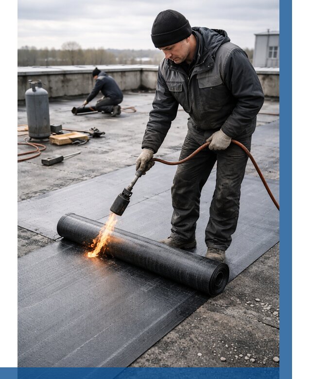 Ремонт наплавляемой кровли в Великих Луке от 724 р. | ВЫСОТНИК-Вкл