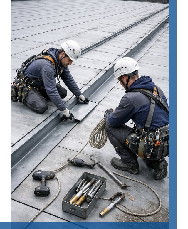 Ремонт фальцевой кровли в Великих Луке от 724 р. | ВЫСОТНИК-Вкл