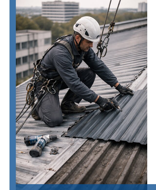 Ремонт профнастила на кровле в Великих Луке, работы под ключ