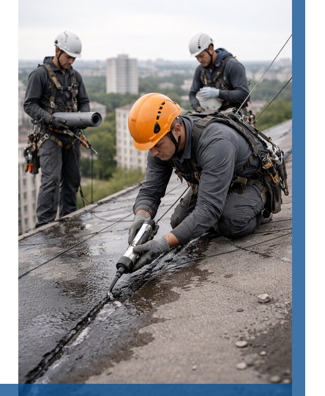 Устранение протечек кровли в Великих Луке от 12404 р. | ВЫСОТНИК-Вкл