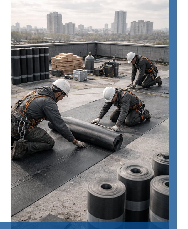 Монтаж мягкой кровли под ключ в Великих Луке от 465 р. | ВЫСОТНИК-Вкл