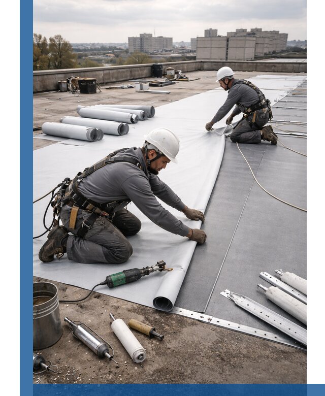 Монтаж мембранной кровли в Великих Луке для промышленных зданий