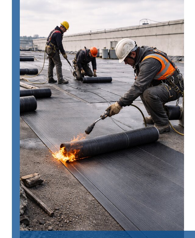 Монтаж наплавляемой кровли в Великих Луке профессионально