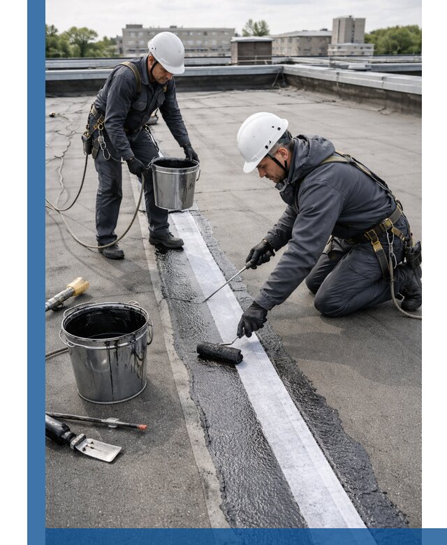 Гидроизоляция кровли мастикой в Великих Луке надежная защита