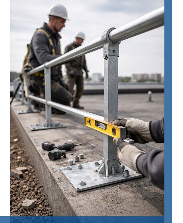 Монтаж кровельного ограждения в Великих Луке от 1240 р. | ВЫСОТНИК-Вкл