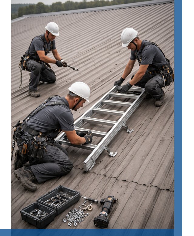 Монтаж кровельной лестницы в Великих Луке от 4652 р. | ВЫСОТНИК-Вкл