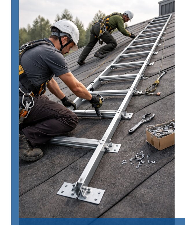 Профессиональный монтаж кровельной лестницы в Великих Луке под ключ