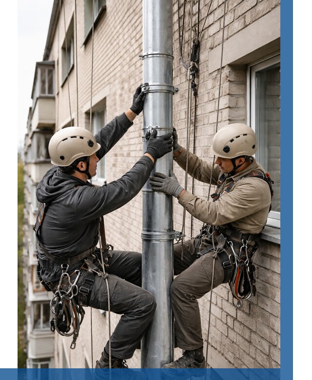 Замена водосточных труб в Великих Луке от 6719 р. | ВЫСОТНИК-Вкл