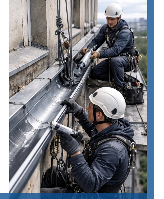 Ремонт водосточных желобов в Великих Луке от 6719 р. | ВЫСОТНИК-Вкл