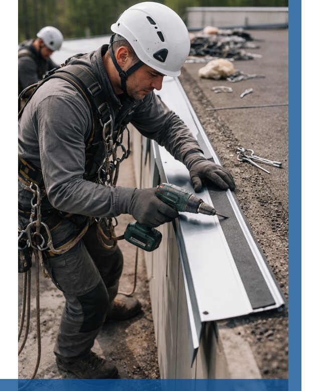 Монтаж капельника на кровле в Великих Луке от 310 р. | ВЫСОТНИК-Вкл