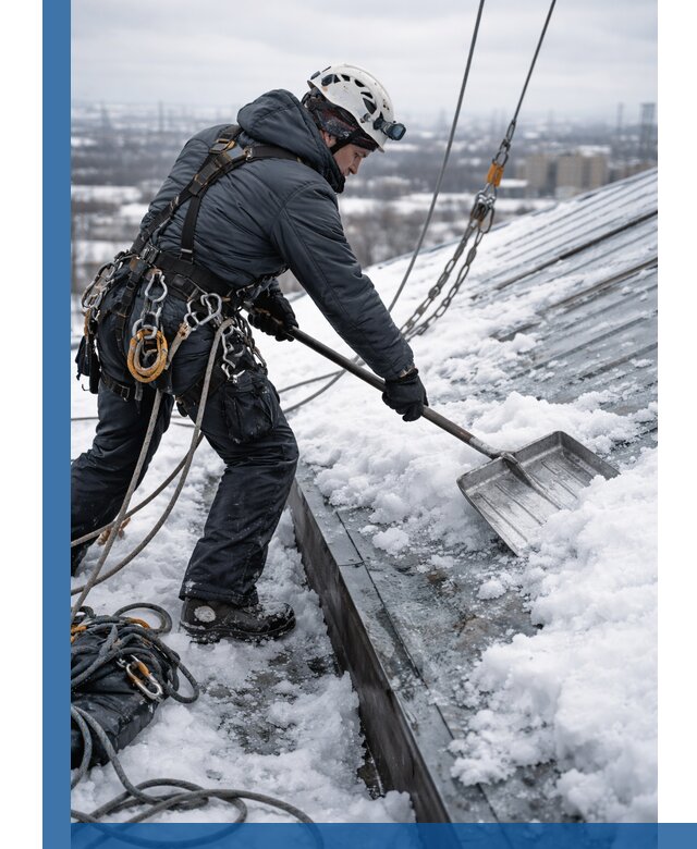 Профессиональная очистка кровли от снега и наледи в Великих Луке