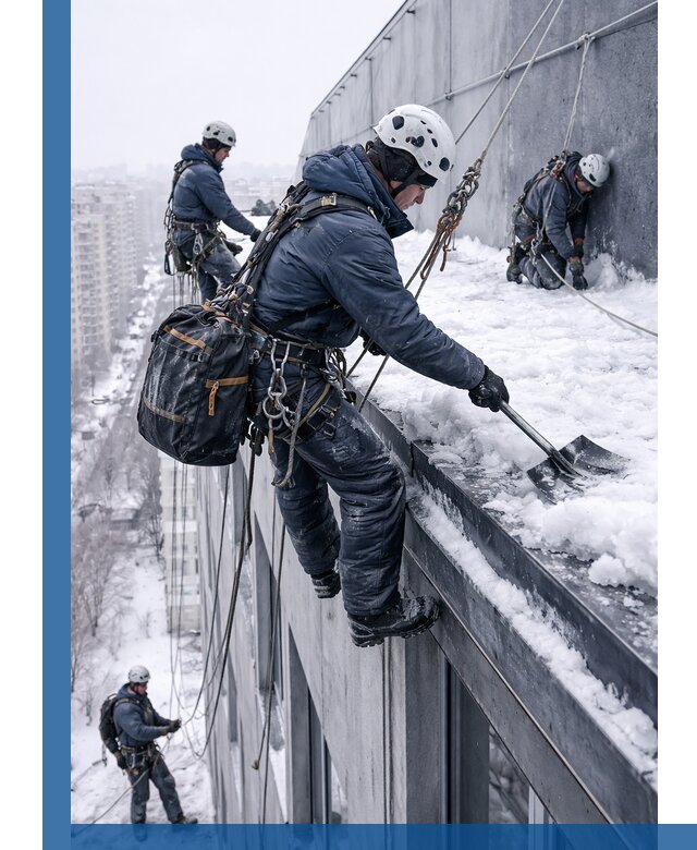 Абонентское обслуживание кровли зимой в Великих Луке регулярный уход