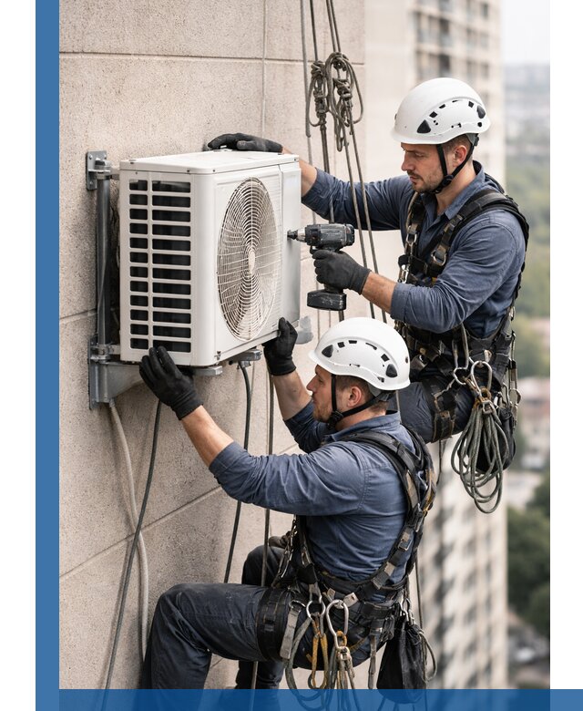 Монтаж внешнего блока кондиционера в Великих Луке установка и крепление