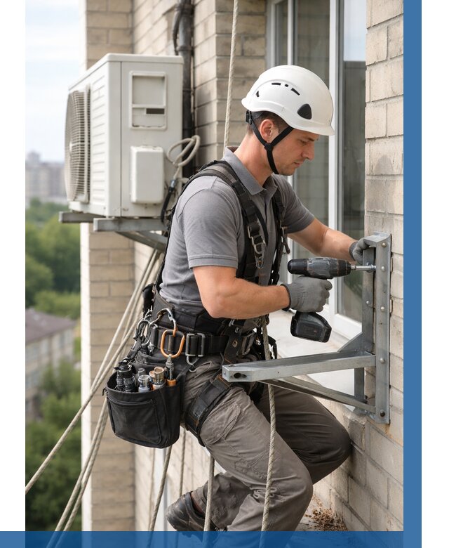 Установка кронштейнов кондиционера в Великих Луке от 3618 р. | ВЫСОТНИК-Вкл