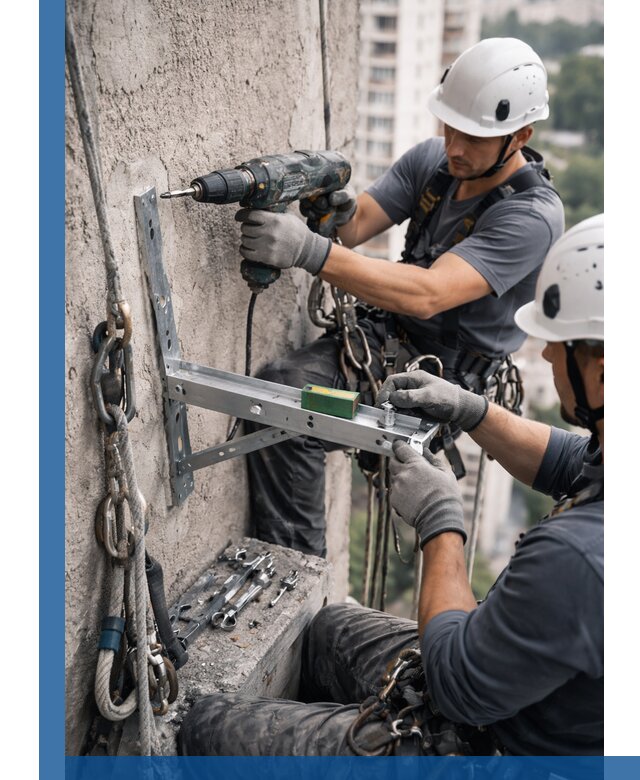 Установка кронштейнов кондиционера и крепежа в Великих Луке