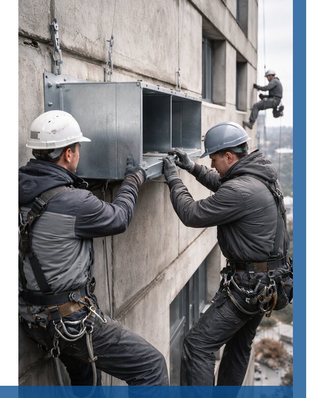 Монтаж вентиляционных коробов в Великих Луке от 3101 р. | ВЫСОТНИК-Вкл