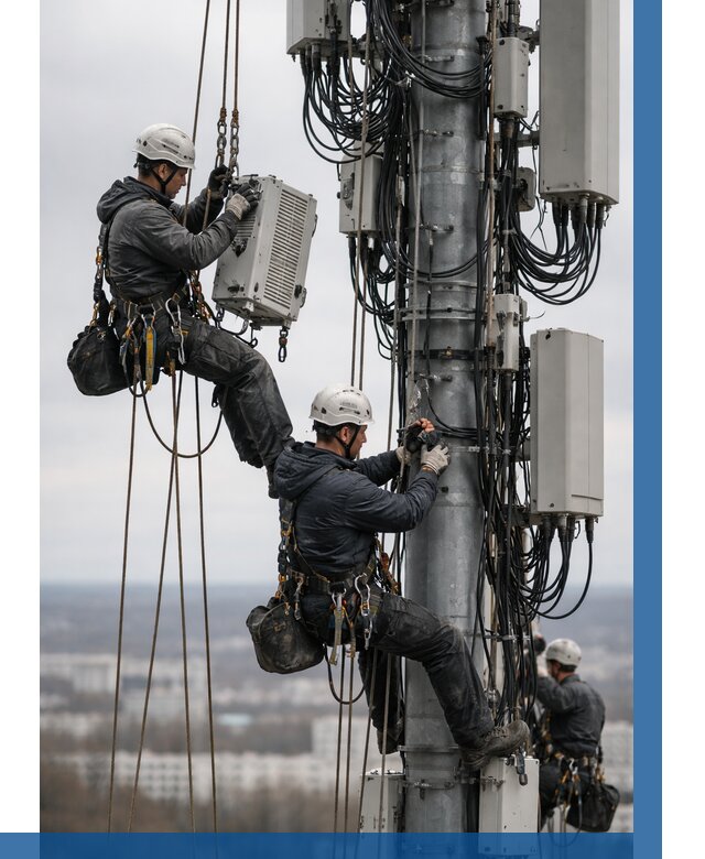 Монтаж оборудования связи на мачте в Великих Луке от 7753 р. | ВЫСОТНИК-Вкл