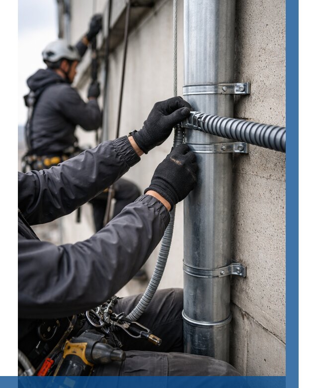 Монтаж гофры для кабеля в Великих Луке от 310 р. | ВЫСОТНИК-Вкл