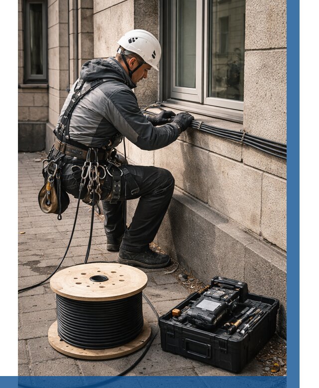 Прокладка оптоволоконного кабеля в Великих Луке от 827 р. | ВЫСОТНИК-Вкл