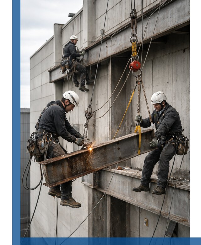 Демонтаж металлоконструкций на высоте в Великих Луке под ключ