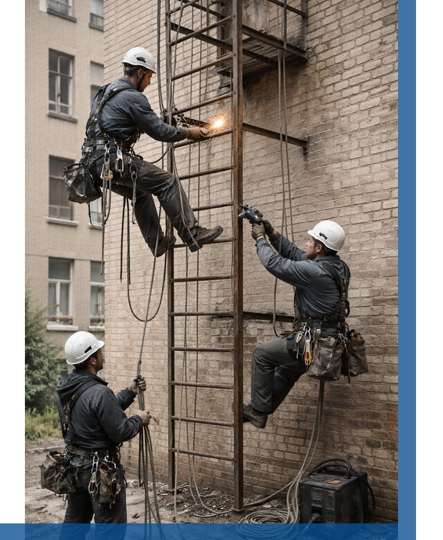 Ремонт пожарной лестницы в Великих Луке от 7753 р. | ВЫСОТНИК-Вкл