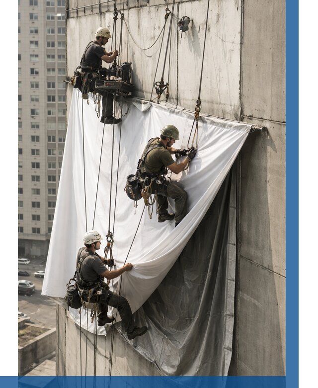 Замена баннерного полотна в Великих Луке от 6719 р. | ВЫСОТНИК-Вкл—заказать