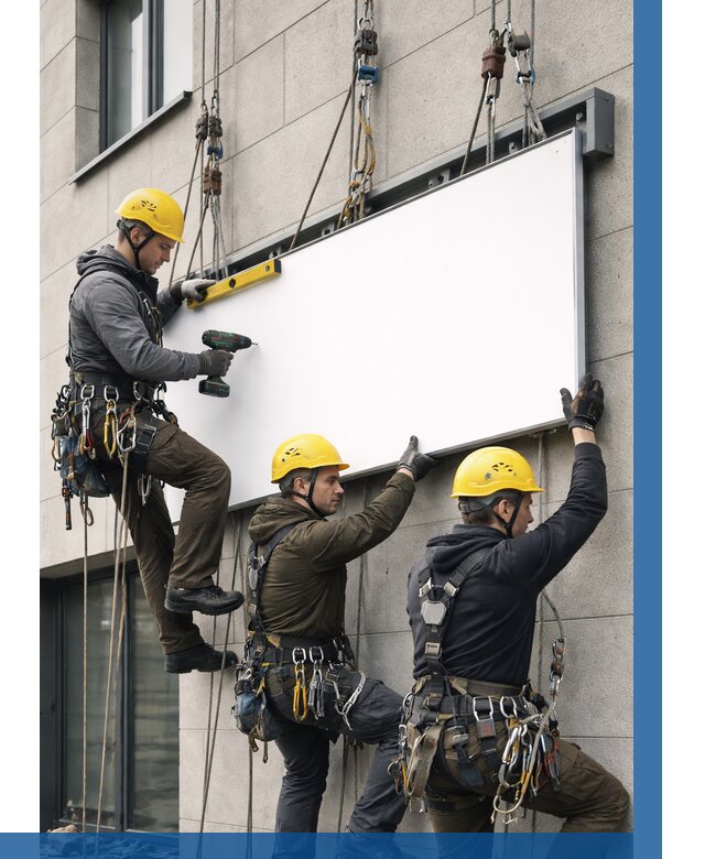 Монтаж рекламной вывески в Великих Луке от 8270 р. | ВЫСОТНИК-Вкл