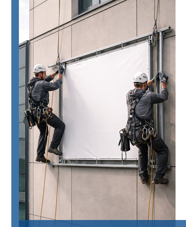 Монтаж наружной рекламной вывески в Великих Луке под ключ