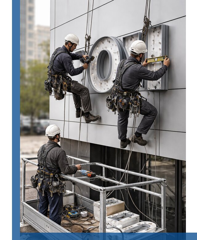 Профессиональный монтаж световых букв в Великих Луке под ключ