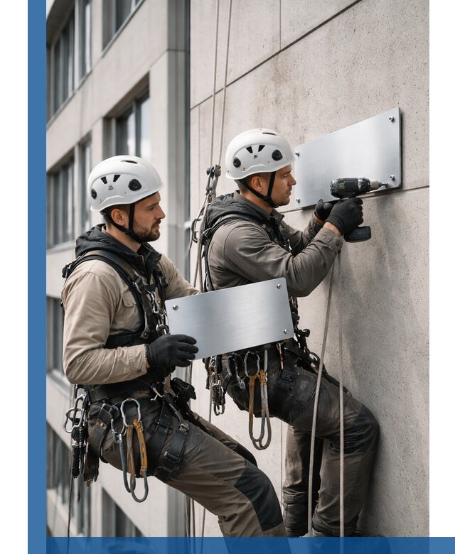 Монтаж табличек и указателей в Великих Луке для зданий и сооружений